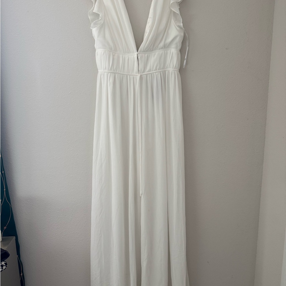 White Lulus jumpsuit